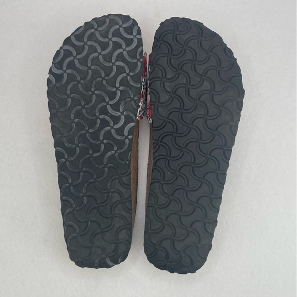 Birki’s Madrid Heart Sandals Women’s EUR 38 US 7-7.5 Black Swirl Red Heart Slide - Picture 8 of 12